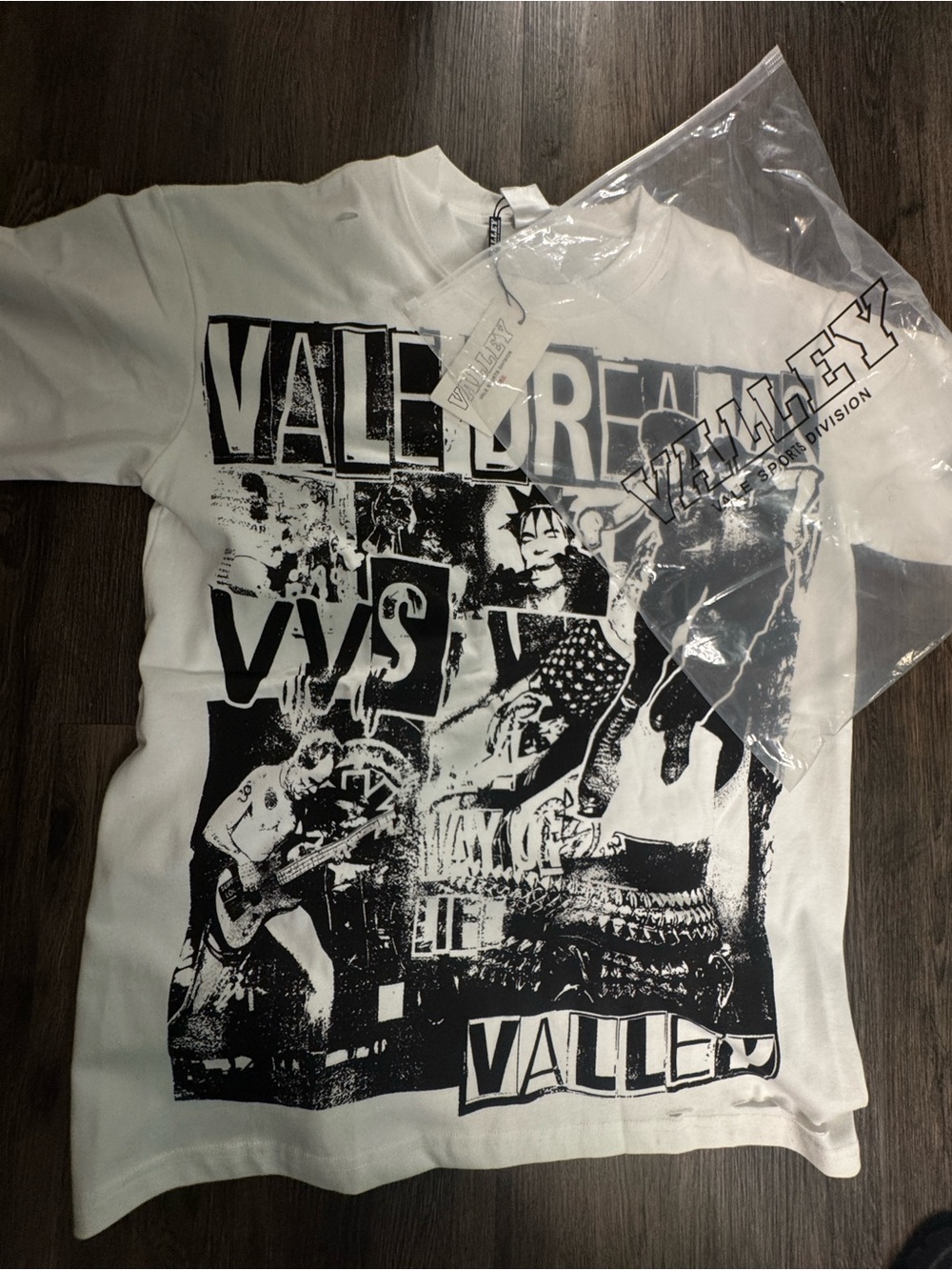 Graphic Print White Valley Men's T-Shirt